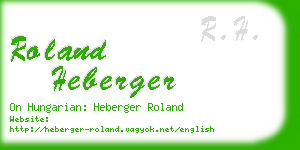 roland heberger business card